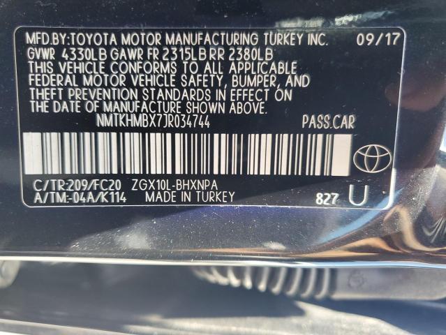 NMTKHMBX7JR034744 - 2018 TOYOTA C-HR XLE Siyah fotoğraf 13