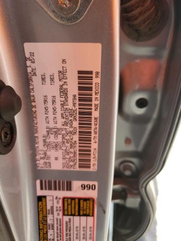 3TMAZ5CN5NM179784 - 2022 TOYOTA TACOMA DOUBLE CAB ვერცხლისფერი ფოტო 12