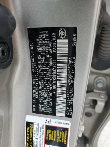4T1BF1FK8FU975025 - 2015 TOYOTA CAMRY LE TAN photo 13