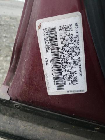 4T1BF12BXVU164170 - 1997 TOYOTA AVLNXL/XLS XL MAROON photo 12