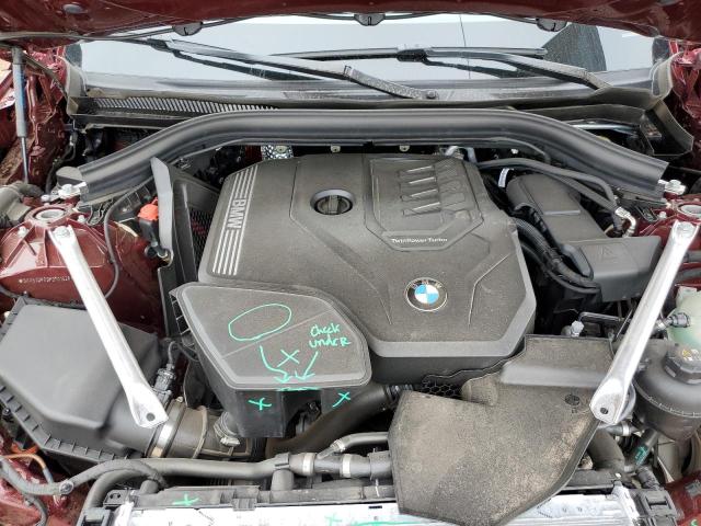 5UX53DP09P9T01526 - 2023 BMW X3 XDRIVE30I BURGUNDY photo 11