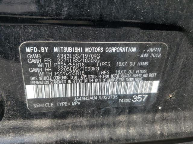 JA4AR3AU4JU023735 - 2018 MITSUBISHI OUTLANDER ES BLACK photo 13