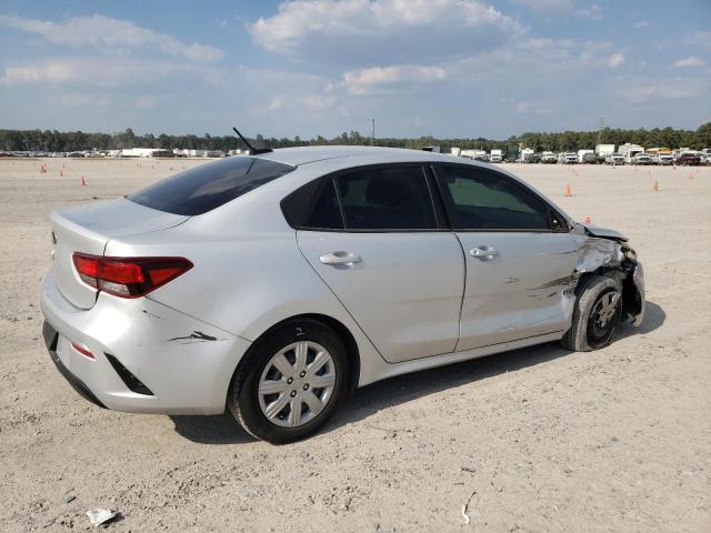 3KPA24AD9ME406198 - 2021 KIA RIO LX SILVER photo 3