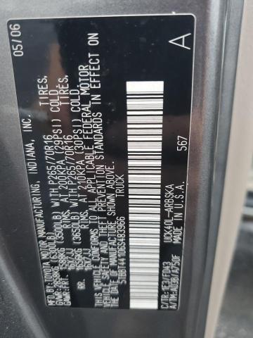 5TBBT44106S483966 - 2006 TOYOTA TUNDRA ACCESS CAB SR5 GRAY photo 12