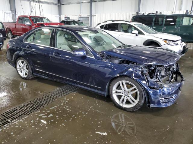 WDDGF8BB0CA721031 - 2012 MERCEDES-BENZ C 300 4MATIC BLUE photo 4