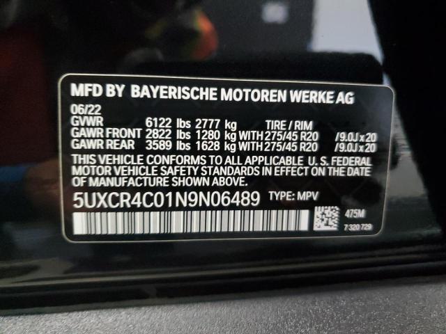 5UXCR4C01N9N06489 - 2022 BMW X5 SDRIVE 40I BLACK photo 13