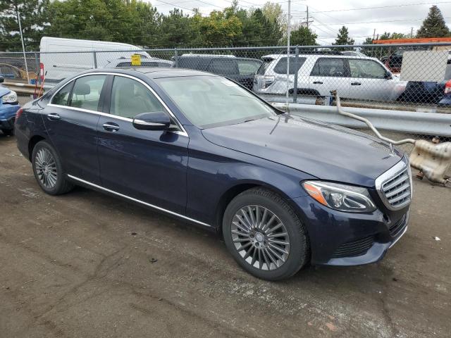 55SWF4KB6FU006943 - 2015 MERCEDES-BENZ C 300 4MATIC BLUE photo 4