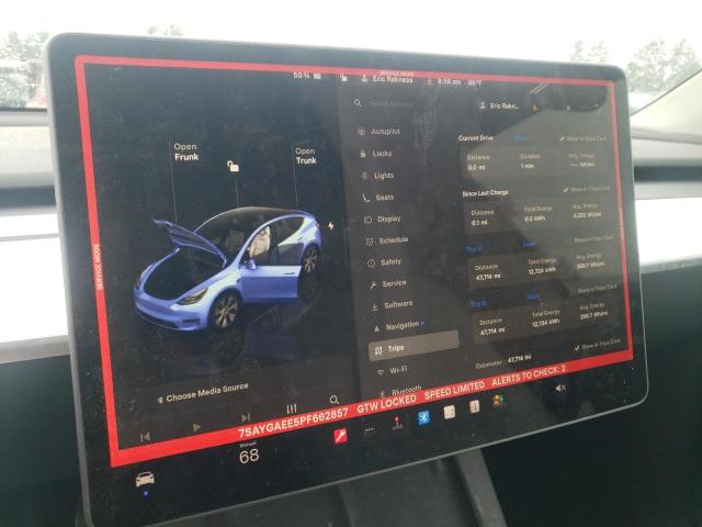 7SAYGAEE5PF662857 - 2023 TESLA MODEL Y Ақ фото 9