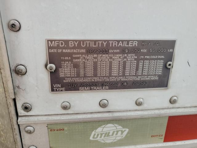 1UYVS2533DM465208 - 2013 UTILITY TRAILER Սպիտակ լուսանկար 10