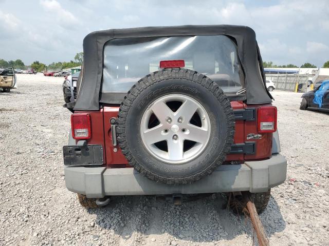 1J4FA24159L790939 - 2009 JEEP WRANGLER X RED photo 6