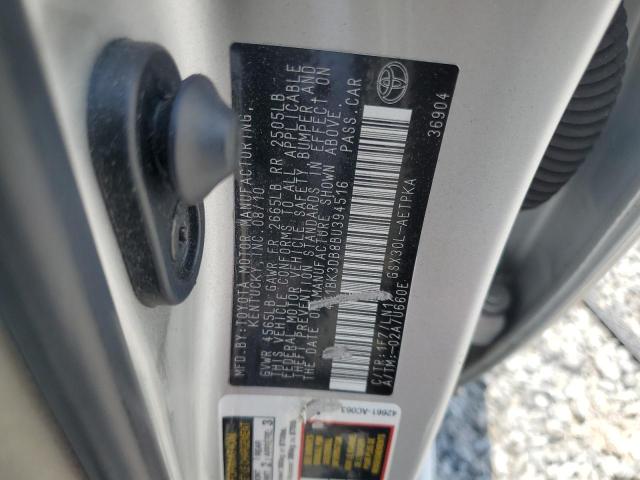 4T1BK3DB8BU394516 - 2011 TOYOTA AVALON BASE Gümüş fotoğraf 12