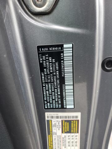 WVWMM7AJ6BW262532 - 2011 VOLKSWAGEN GOLF GRAY photo 12