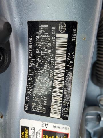 4T1BK3DB2BU439109 - 2011 TOYOTA AVALON BASE 蓝色 照片 12