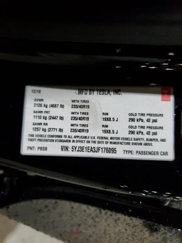 5YJ3E1EA3JF176095 - 2018 TESLA MODEL 3 Қара фото 12