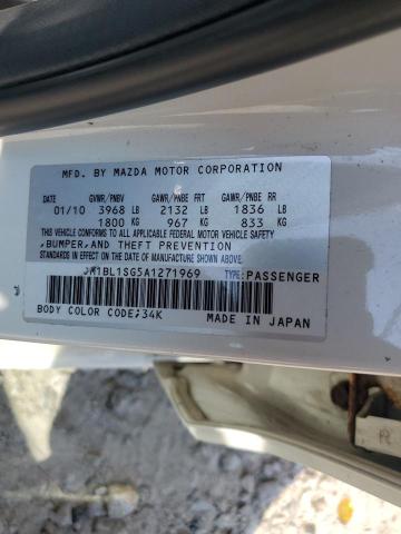 JM1BL1SG5A1271969 - 2010 MAZDA 3 I WHITE photo 13