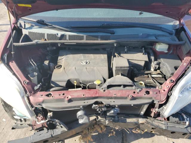5TDKK3DC9FS543507 - 2015 TOYOTA SIENNA LE ბურგუნდია ფოტო 12
