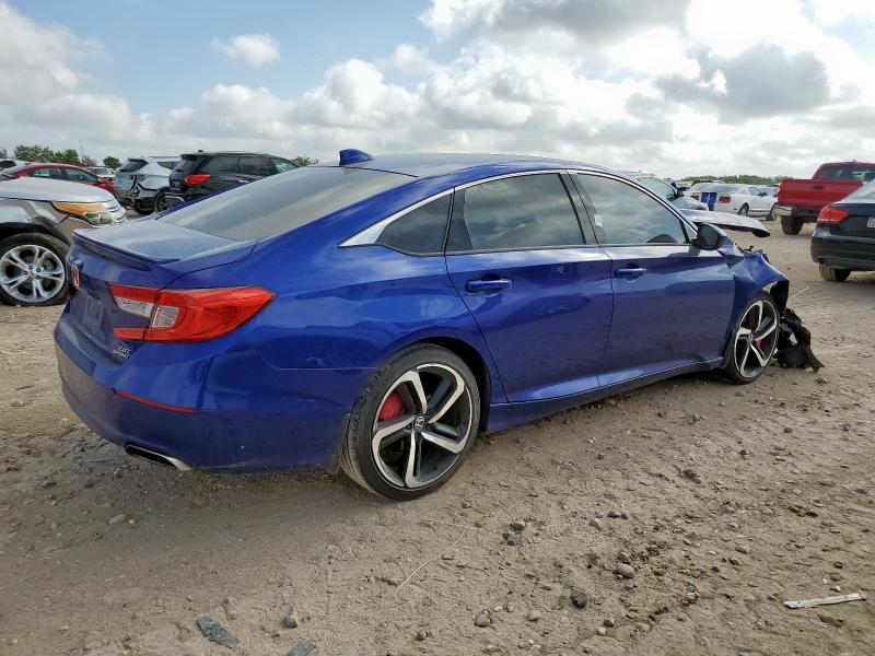 1HGCV2F32JA048270 - 2018 HONDA ACCORD SPORT Bleu photo 3