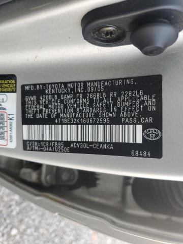 4T1BE32K16U672995 - 2006 TOYT CAMRY LE SILVER photo 12
