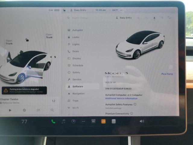 5YJ3E1EA5JF154633 - 2018 TESLA MODEL 3 WHITE photo 9