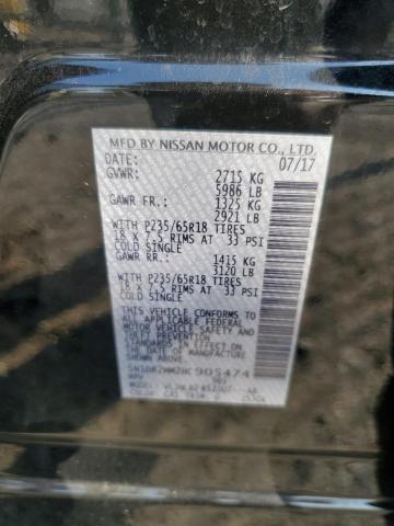 5N1DR2MM2HC905474 - 2017 NISSAN PATHFINDER S BLACK photo 13