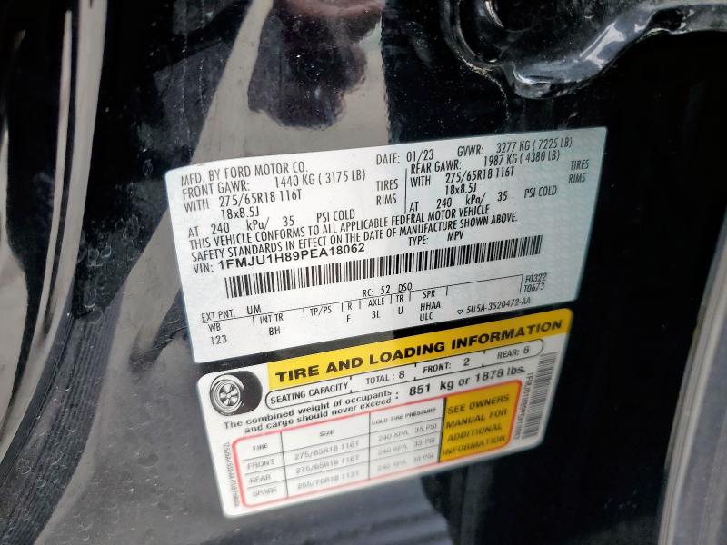 1FMJU1H89PEA18062 - 2023 FORD EXPEDITION XLT Czarny zdjęcie 13