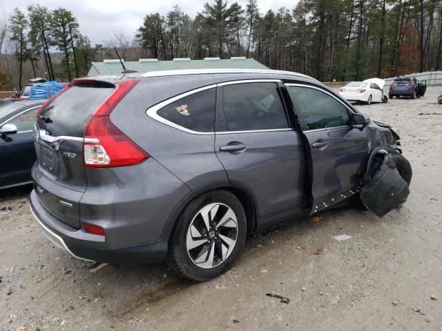 5J6RM4H96GL033643 - 2016 HONDA CR-V TOURING GRAY photo 3