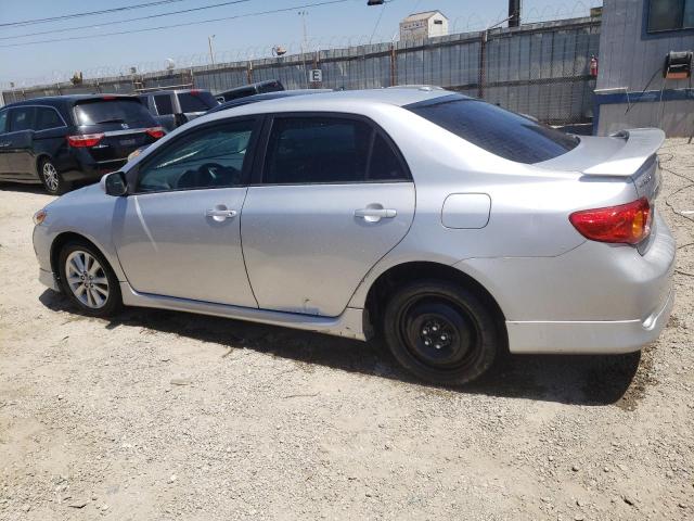 1NXBU40E09Z162261 - 2009 TOYOTA COROLLA BASE SILVER photo 2