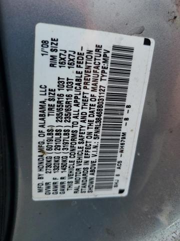 5FNRL38468B031127 - 2008 HONDA ODYSSEY EX TURQUOISE photo 13
