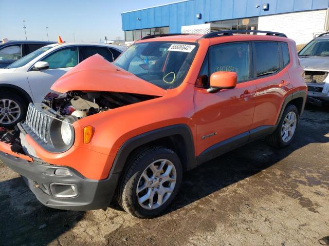 ZACCJBBB9HPF30056 - 2017 JEEP RENEGADE LATITUDE ORANGE photo 2