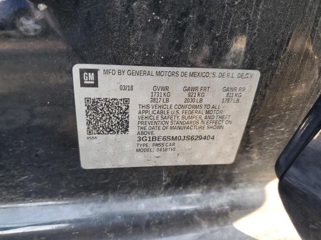 3G1BE6SM0JS629404 - 2018 CHEVROLET CRUZE LT Czarny zdjęcie 13