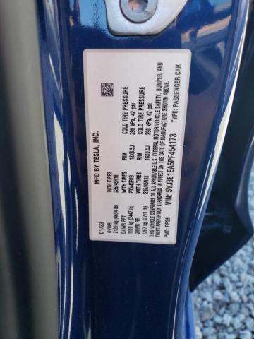 5YJ3E1EA6PF454173 - 2023 TESLA MODEL 3 BLUE photo 12