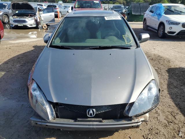 JH4DC53815S016788 - 2005 ACURA RSX GRAY photo 5