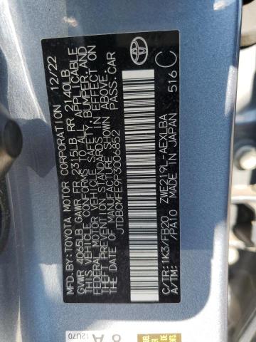 JTDBCMFE9P3006852 - 2023 TOYOTA COROLLA LE Grau Foto 12