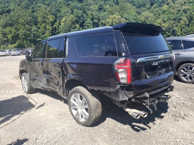 1GNSKGKL3NR280378 - 2022 CHEVROLET SUBURBAN K1500 HIGH COUNTRY BLUE photo 2