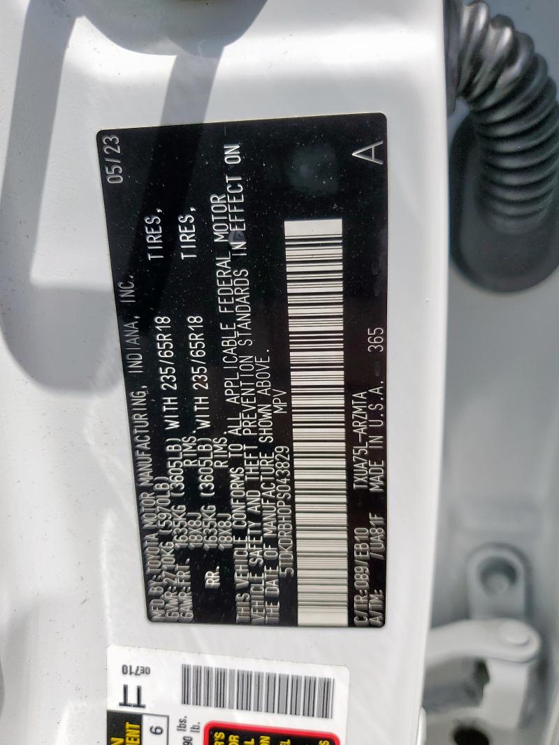 5TDKDRBH0PS043829 - 2023 TOYOTA HIGHLANDER L Ақ фото 13