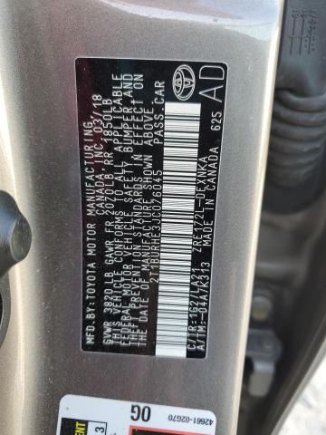 2T1BURHE3JC076045 - 2018 TOYOTA COROLLA L 银色 照片 13