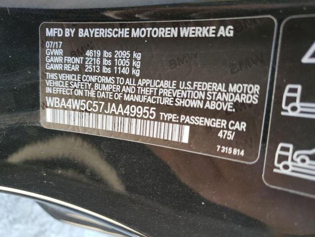 WBA4W5C57JAA49955 - 2018 BMW 430XI BLACK photo 12