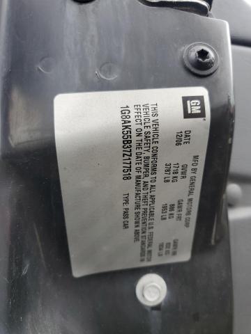 1G8AK55B37Z177518 - 2007 SATURN ION LEVEL 3 BLACK photo 12