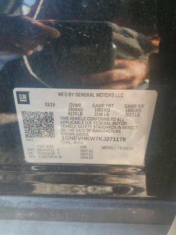 1GNEVHKW7KJ271178 - 2019 CHEVROLET TRAVERSE LT 黑色 照片 13