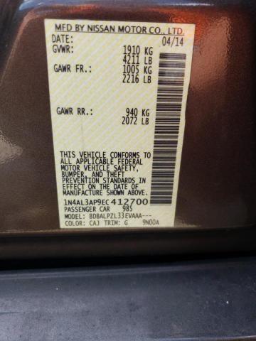 1N4AL3AP9EC412700 - 2014 NISSAN ALTIMA 2.5 BROWN photo 13