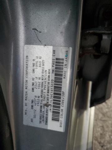 JM1BL1L36C1613220 - 2012 MAZDA SPEED 3 GRAY photo 12