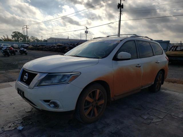 5N1AR2MN6EC688163 - 2014 NISSAN PATHFINDER S WHITE photo 2