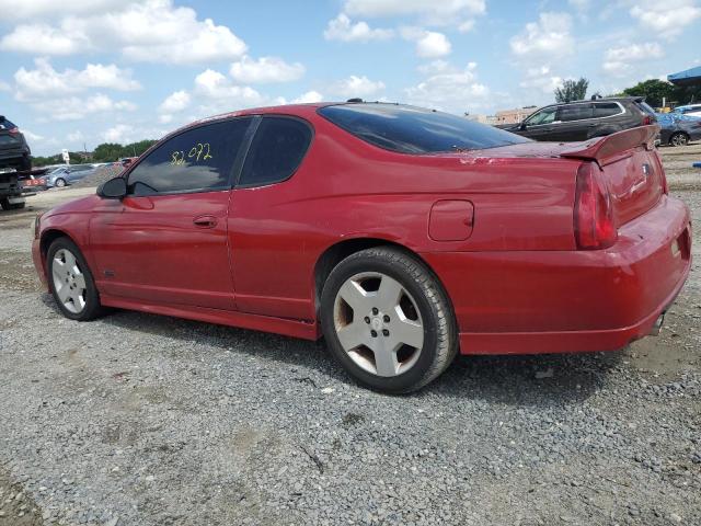 2G1WL16C679265877 - 2007 CHEVROLET MONTE CARL SS RED photo 2