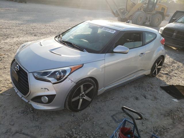 KMHTC6AEXDU110789 - 2013 HYUNDAI VELOSTER TURBO SILVER photo 1