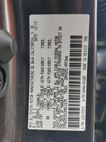 3TMAZ5CN1GM011675 - 2016 TOYOTA TACOMA DOUBLE CAB SILVER photo 12