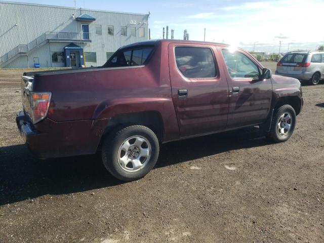 2HJYK16237H533585 - 2007 HONDA RIDGELINE RT BURGUNDY photo 3