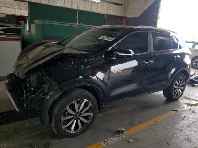 KNDPNCAC2H7262583 - 2017 KIA SPORTAGE EX BLACK photo 1