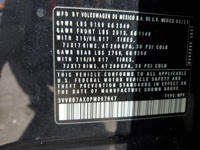 3VVRB7AX0PM067647 - 2023 VOLKSWAGEN TIGUAN S Qara foto 14