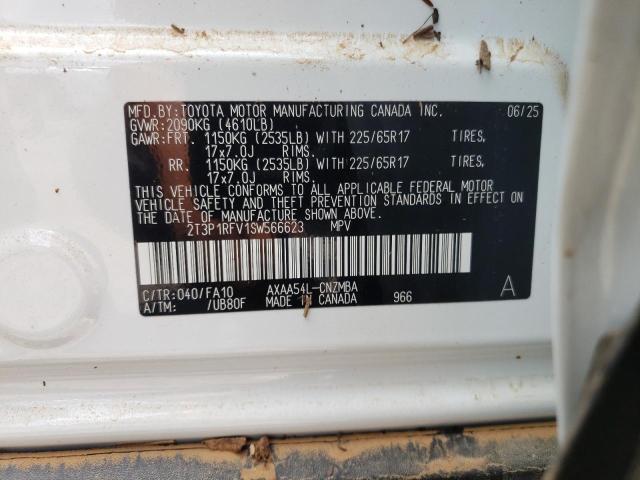 2T3P1RFV1SW566623 - 2025 TOYOTA RAV4 XLE WHITE photo 14