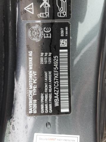 WBA4Z7C57KEF54925 - 2019 BMW 440XI GRAY photo 13